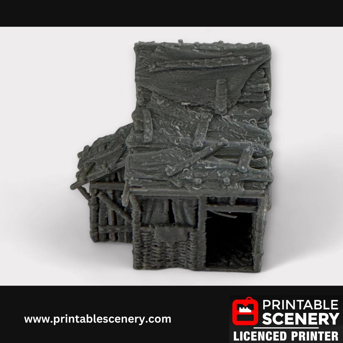 Medieval Shanty (Medium) - Terrain for DND and Tabletop Games, TTRPG, 28mm, 32mm, Country and King, Historical