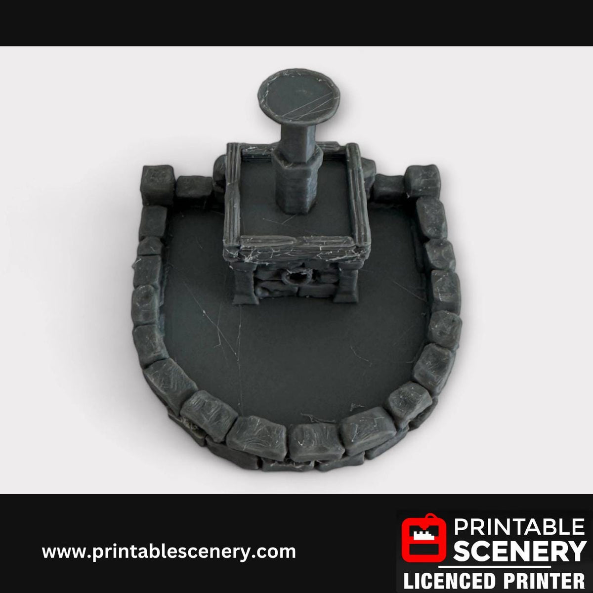Medieval Town Fountain, Scatter, Terrain for DND and Tabletop Games, TTRPG, 28mm, 32mm, Country and King, fort, Printable Scenery