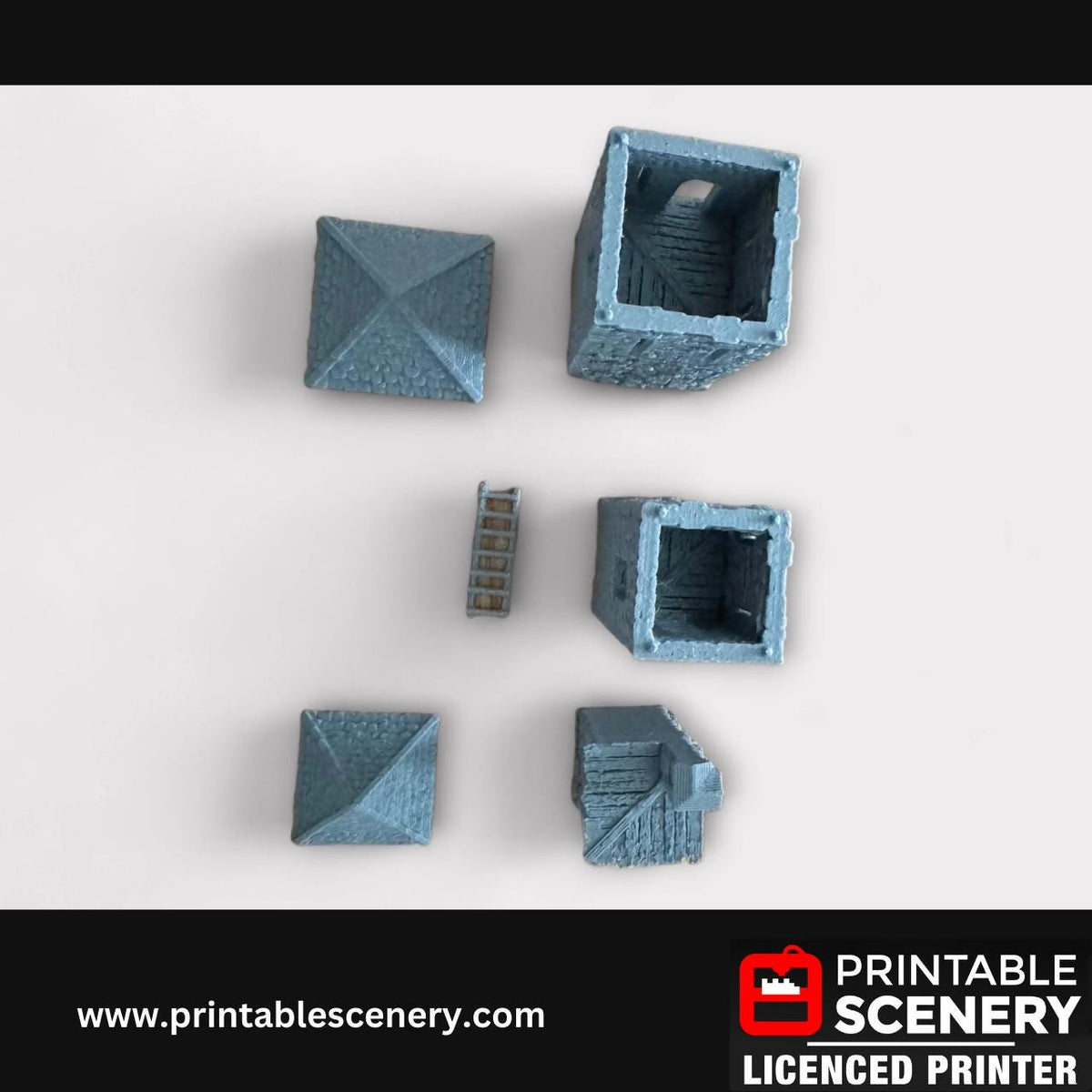 Medieval Stone Castle Wall Corner Tower, Terrain for DND and Tabletop Games, TTRPG, 28mm, 32mm, Country and King, fort