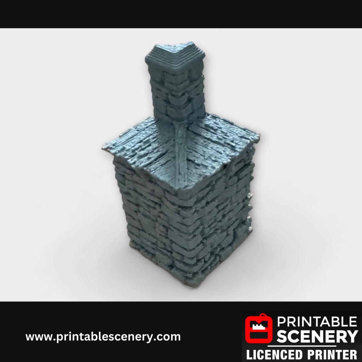 Medieval Stone Castle Wall Corner Tower, Terrain for DND and Tabletop Games, TTRPG, 28mm, 32mm, Country and King, fort