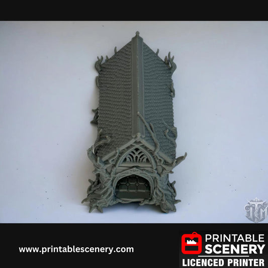 Swamp Terrain - The Living Hall, DND Miniature Terrain, TTRPG, 28mm, Elven Terrain, Printable Scenery