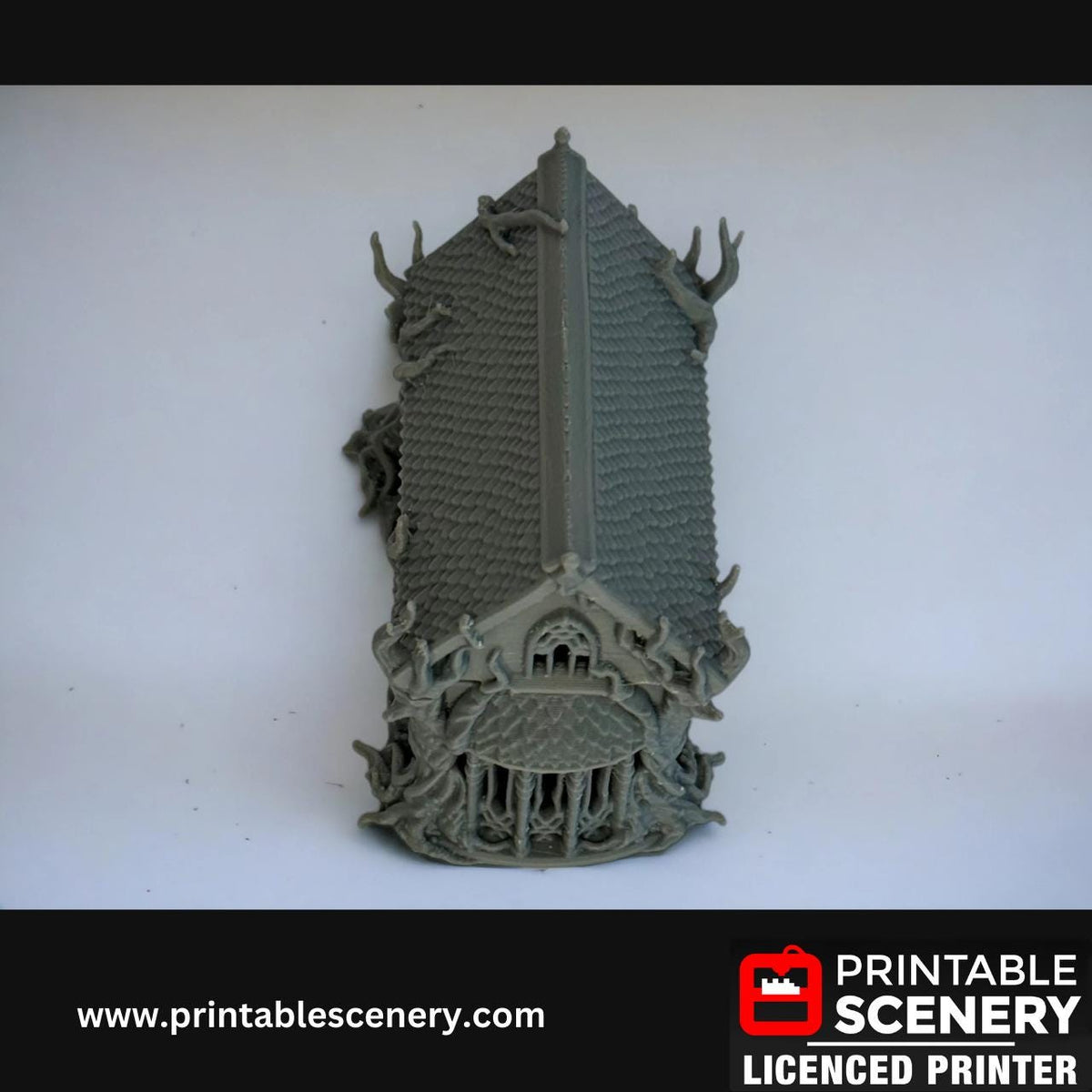 Swamp Terrain - The Living Hall, DND Miniature Terrain, TTRPG, 28mm, Elven Terrain, Printable Scenery