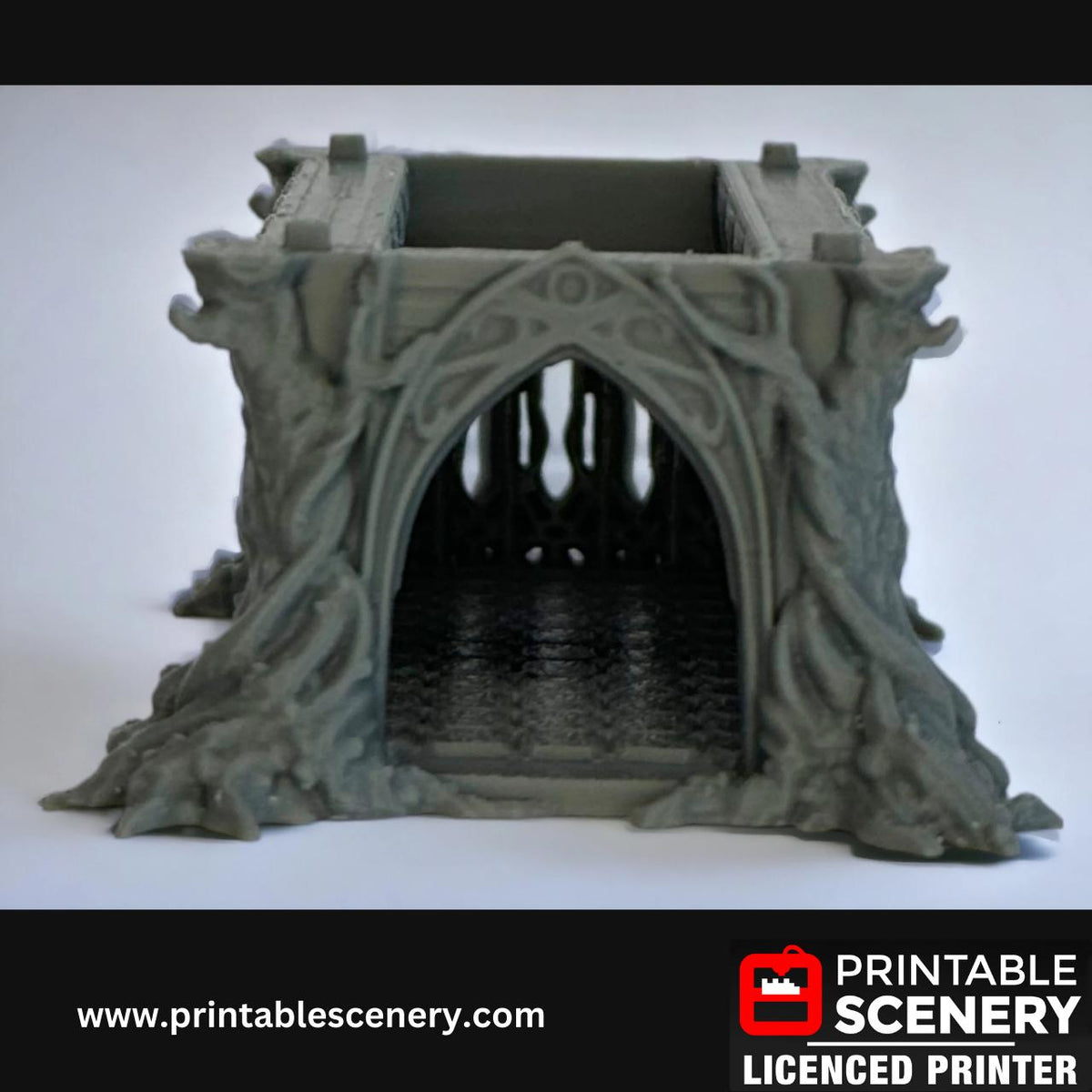 Swamp Terrain - The Living Hall, DND Miniature Terrain, TTRPG, 28mm, Elven Terrain, Printable Scenery
