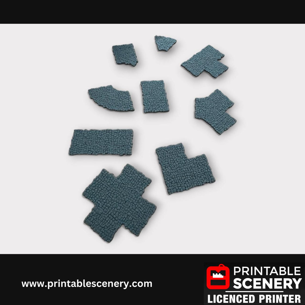 Ancient Stone Pathways for DND (9 Piece Set), Roleplay, and Tabletop Games - Detailed Stone Structures for Immersive Adventures
