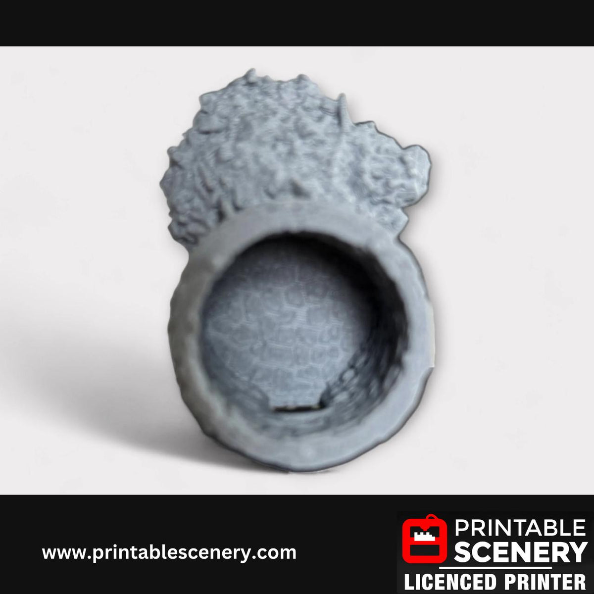 Ruined Medieval Stone Castle - Kings Round Tower, Terrain for DND and Tabletop Games, TTRPG, 28mm, 32mm, Country and King, fort