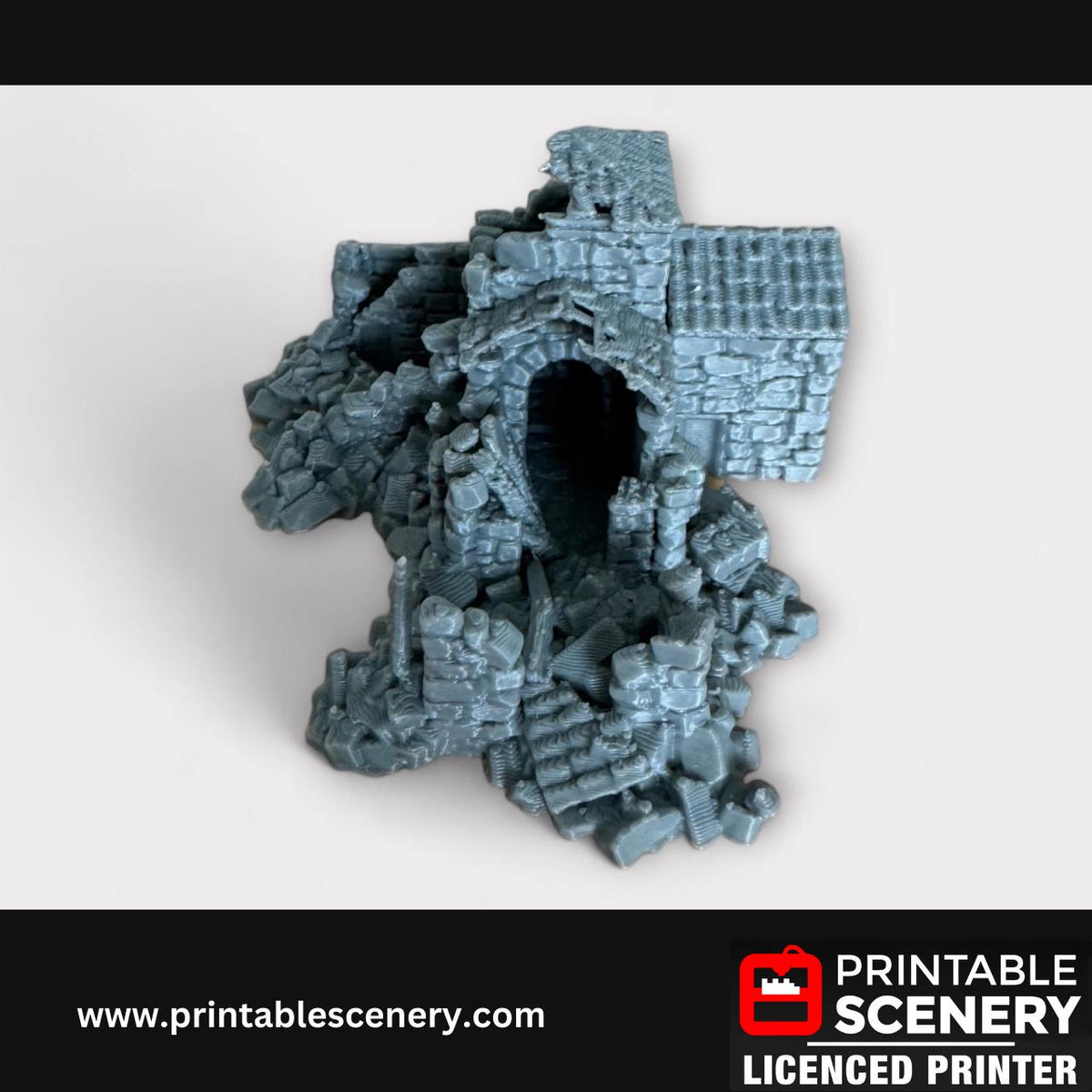 Ruined French Mausoleum, Terrain for DND and Tabletop Games, TTRPG, 28mm, 32mm, Country and King, fort, Printable Scenery