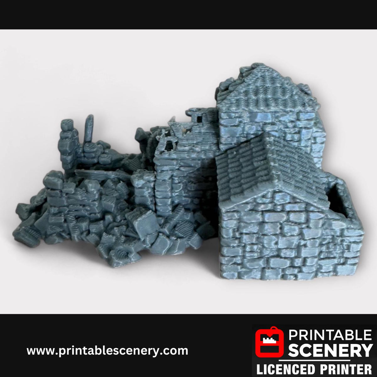 Ruined French Mausoleum, Terrain for DND and Tabletop Games, TTRPG, 28mm, 32mm, Country and King, fort, Printable Scenery