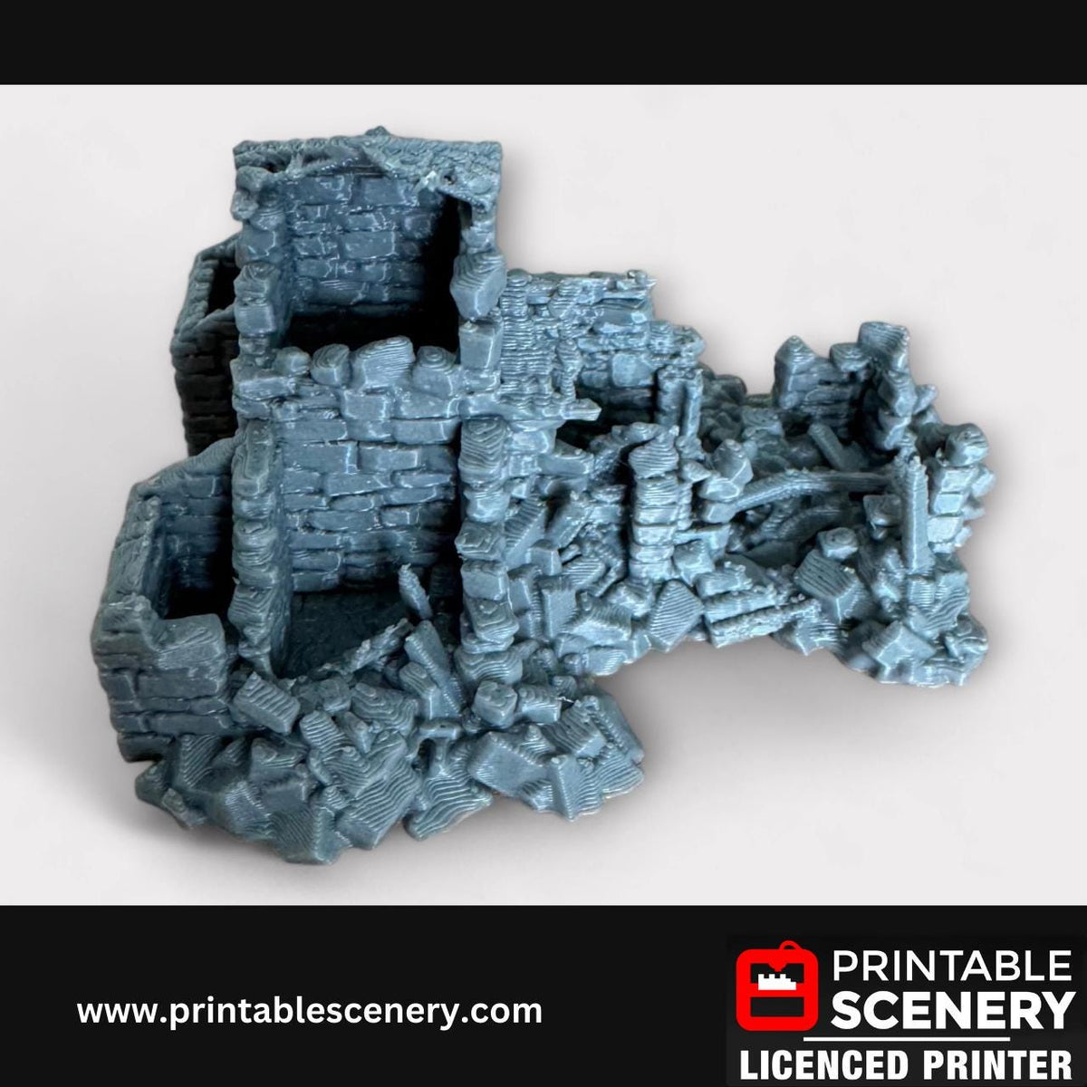 Ruined French Mausoleum, Terrain for DND and Tabletop Games, TTRPG, 28mm, 32mm, Country and King, fort, Printable Scenery