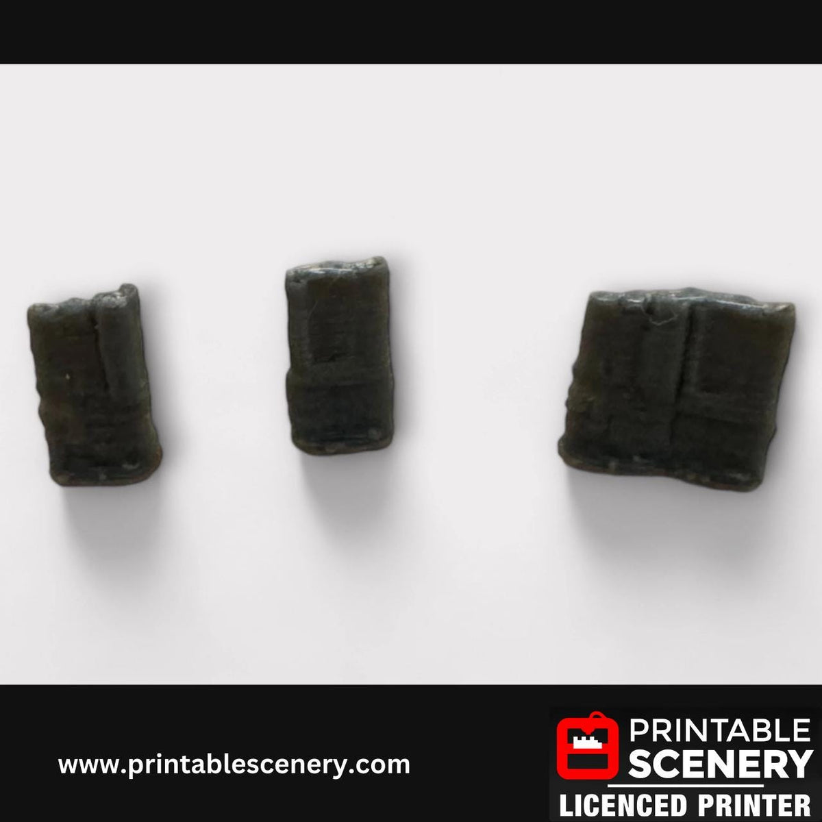 12 Piece Stone Wall Scatter Terrain Kit, DND Terrain Set, Miniature, Tabletop RPG Accessories, TTRPG, 28mm, Hagglethorn, Printable Scenery