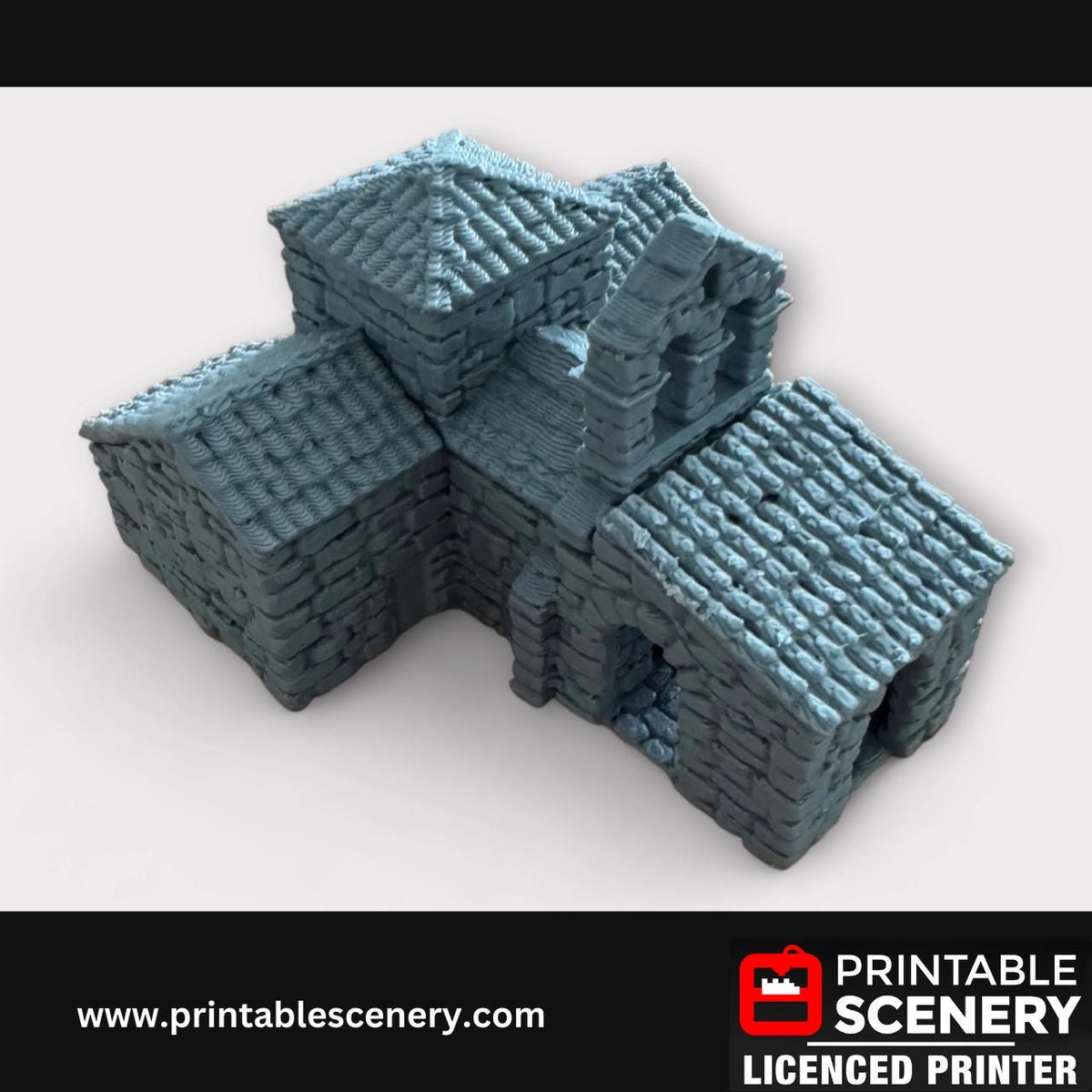 French Mausoleum, Terrain for DND and Tabletop Games, TTRPG, 28mm, 32mm, Country and King, fort, Printable Scenery