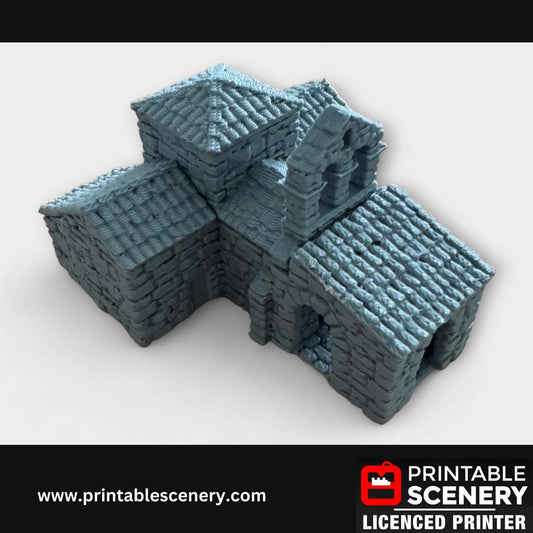 French Mausoleum, Terrain for DND and Tabletop Games, TTRPG, 28mm, 32mm, Country and King, fort, Printable Scenery