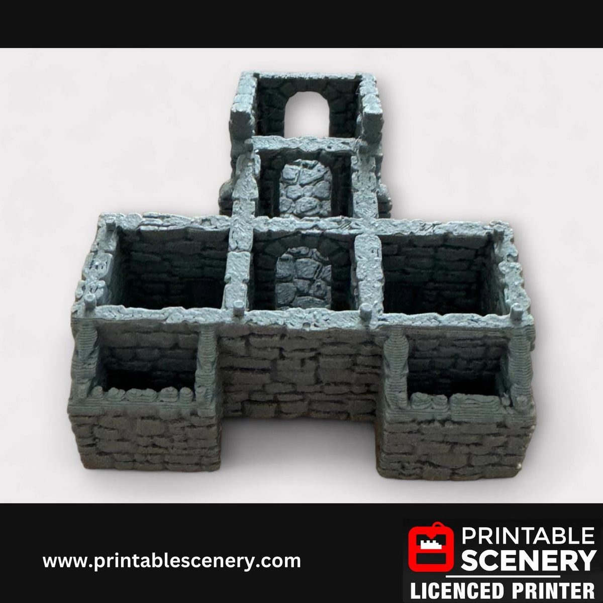 French Mausoleum, Terrain for DND and Tabletop Games, TTRPG, 28mm, 32mm, Country and King, fort, Printable Scenery