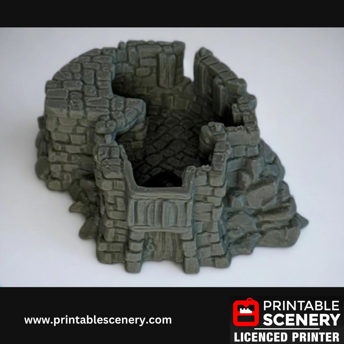 Medieval Fantasy Tower Terrain - Hagglethorn Tower for DND Adventures, 32mm & 28mm Scale Tabletop, 3D Printed