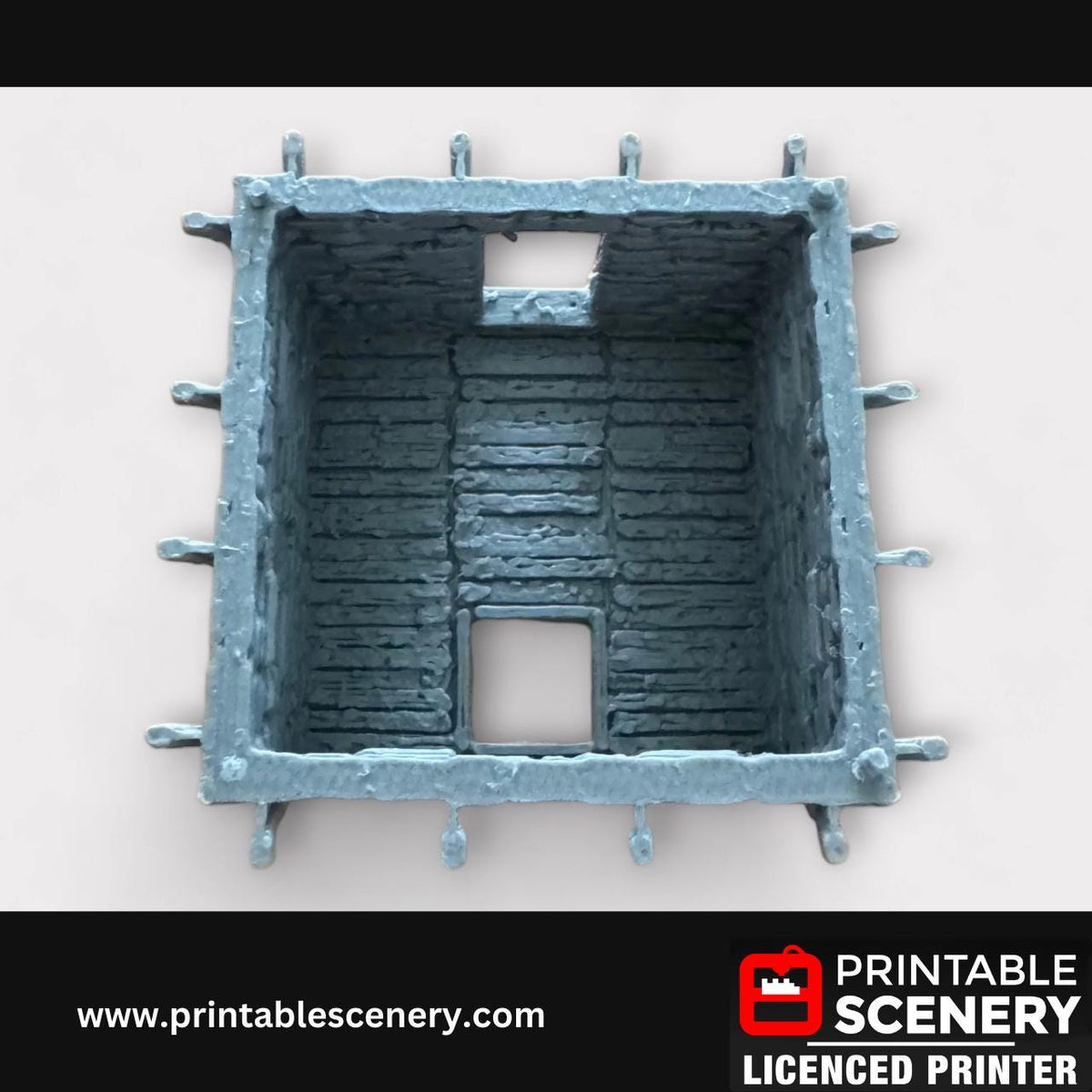Medieval Stone Castle - Black Rock Keep, Terrain for DND and Tabletop Games, TTRPG, 28mm, 32mm, Country and King, fort