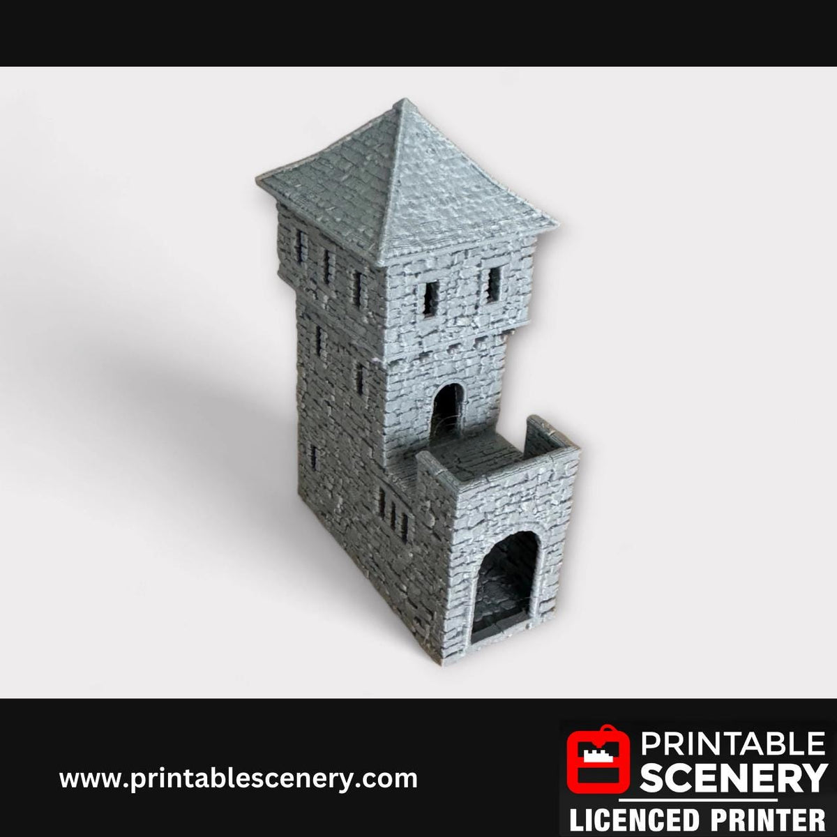 Medieval Stone Castle - Kings Gate, Terrain for DND and Tabletop Games, TTRPG, 28mm, 32mm, Country and King, fort