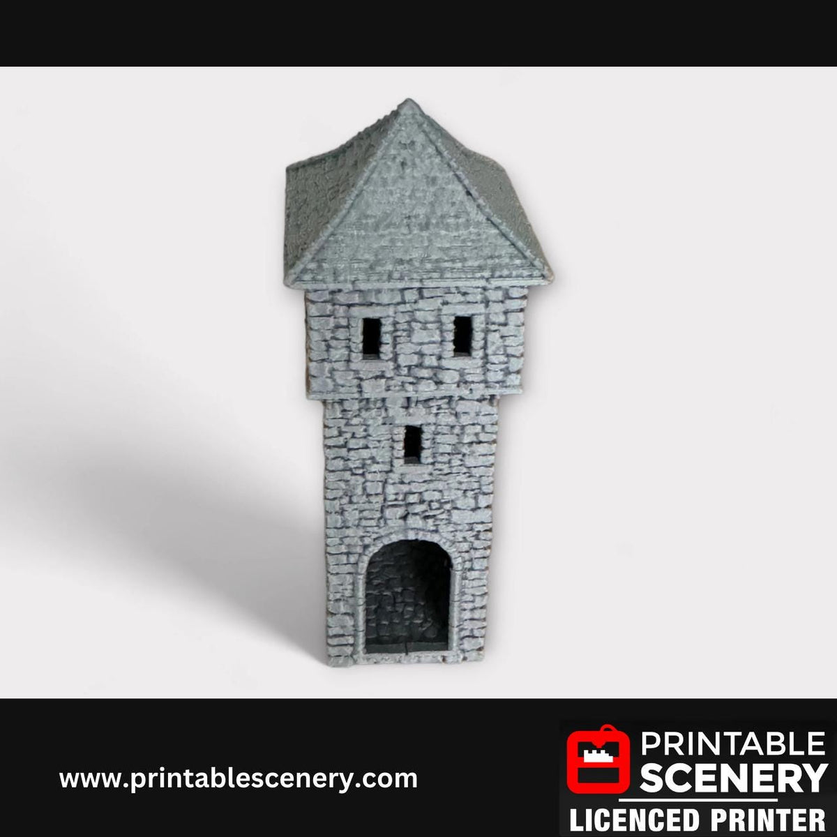 Medieval Stone Castle - Kings Gate, Terrain for DND and Tabletop Games, TTRPG, 28mm, 32mm, Country and King, fort