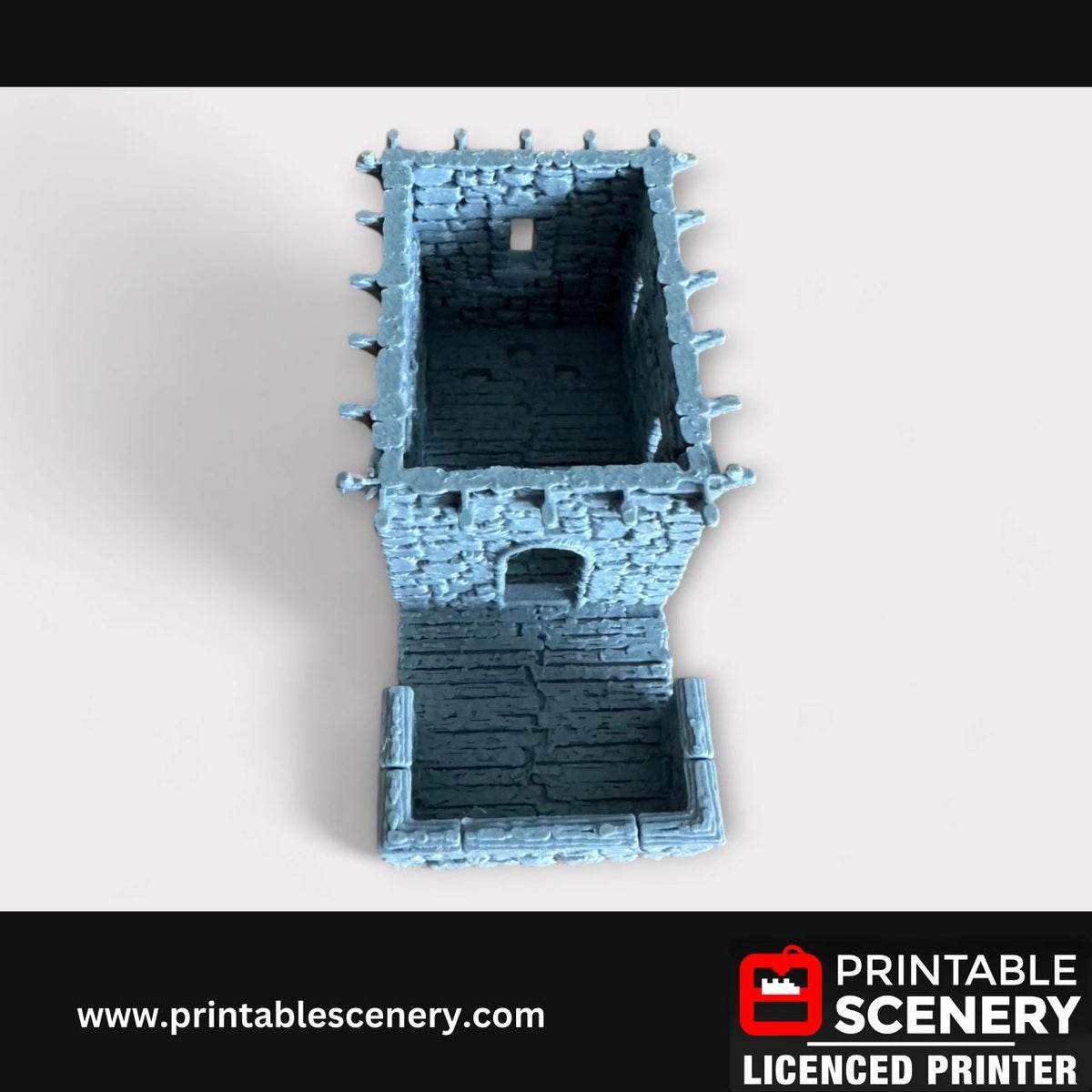 Medieval Stone Castle - Kings Gate, Terrain for DND and Tabletop Games, TTRPG, 28mm, 32mm, Country and King, fort