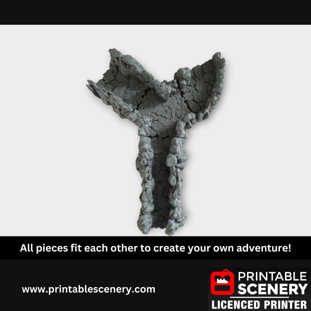 Magical Cave Fantasy Terrain - Modular Printable Scenery for Tabletop Adventures
