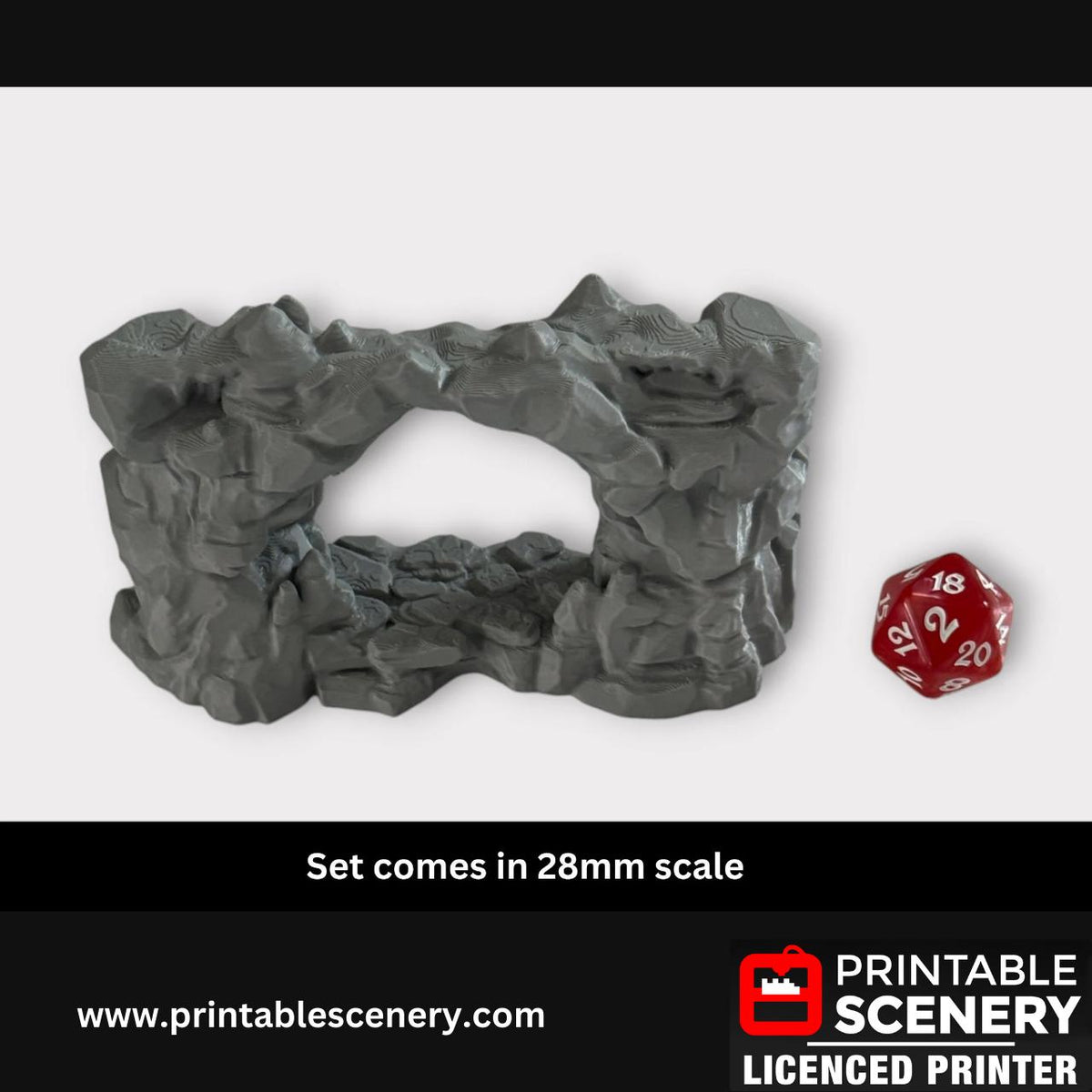 Magical Cave Fantasy Terrain - Modular Printable Scenery for Tabletop Adventures