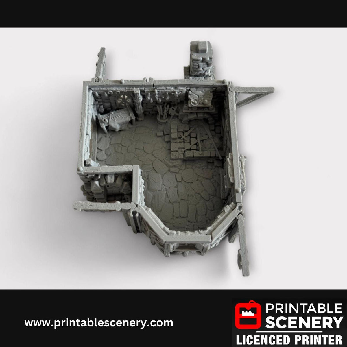City Blacksmith Terrain Set, Tabletop Accessories, RPG Gift, Terrain Kit, Miniature Forge Props, Dungeon Master Gift, Ramshackle