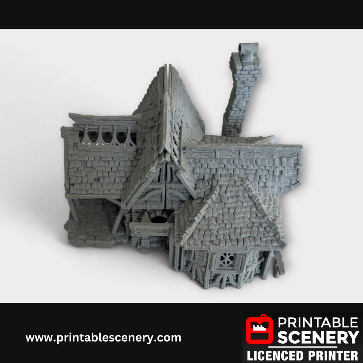 City Blacksmith Terrain Set, Tabletop Accessories, RPG Gift, Terrain Kit, Miniature Forge Props, Dungeon Master Gift, Ramshackle