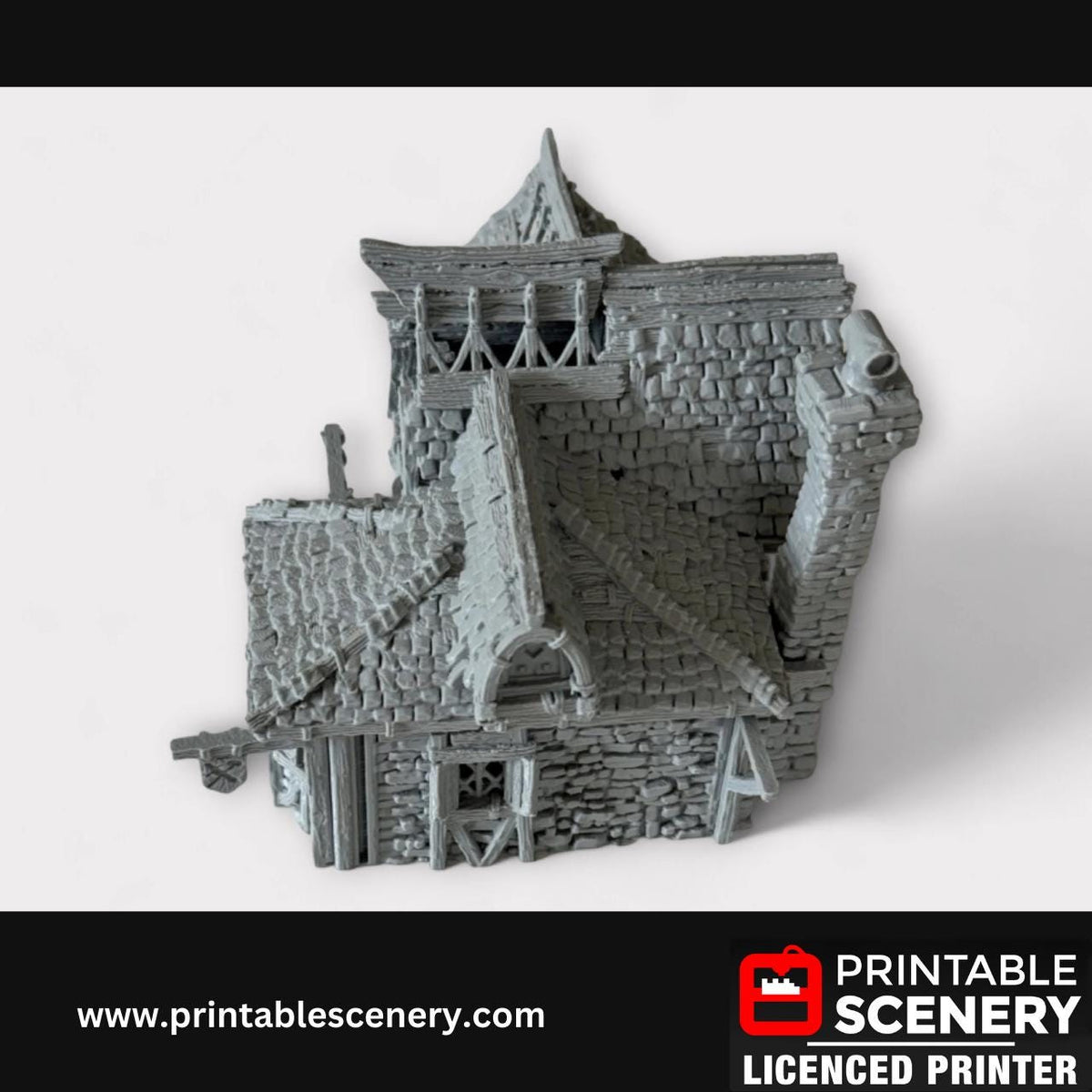 City Blacksmith Terrain Set, Tabletop Accessories, RPG Gift, Terrain Kit, Miniature Forge Props, Dungeon Master Gift, Ramshackle