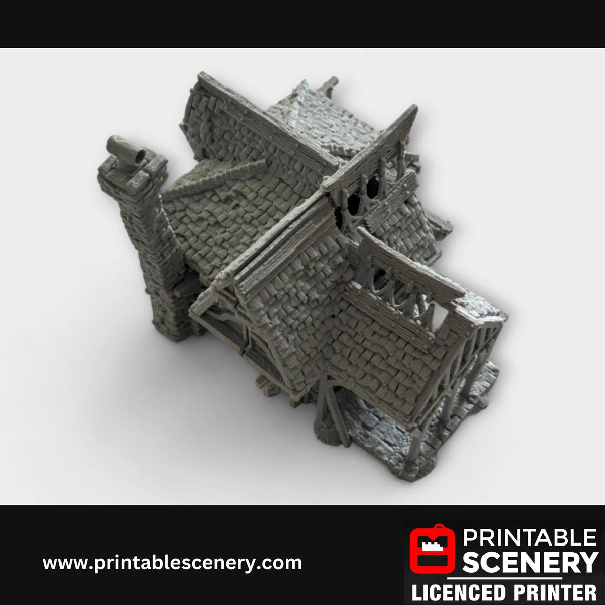 City Blacksmith Terrain Set, Tabletop Accessories, RPG Gift, Terrain Kit, Miniature Forge Props, Dungeon Master Gift, Ramshackle