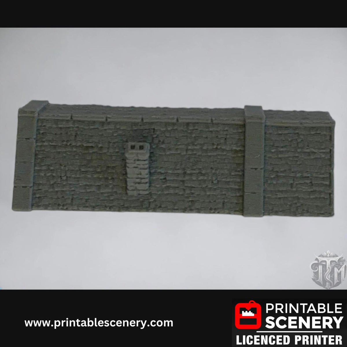 Medieval Stone Castle - Black Rock Barracks, Terrain for DND and Tabletop Games, TTRPG, 28mm, 32mm, Country and King, fort