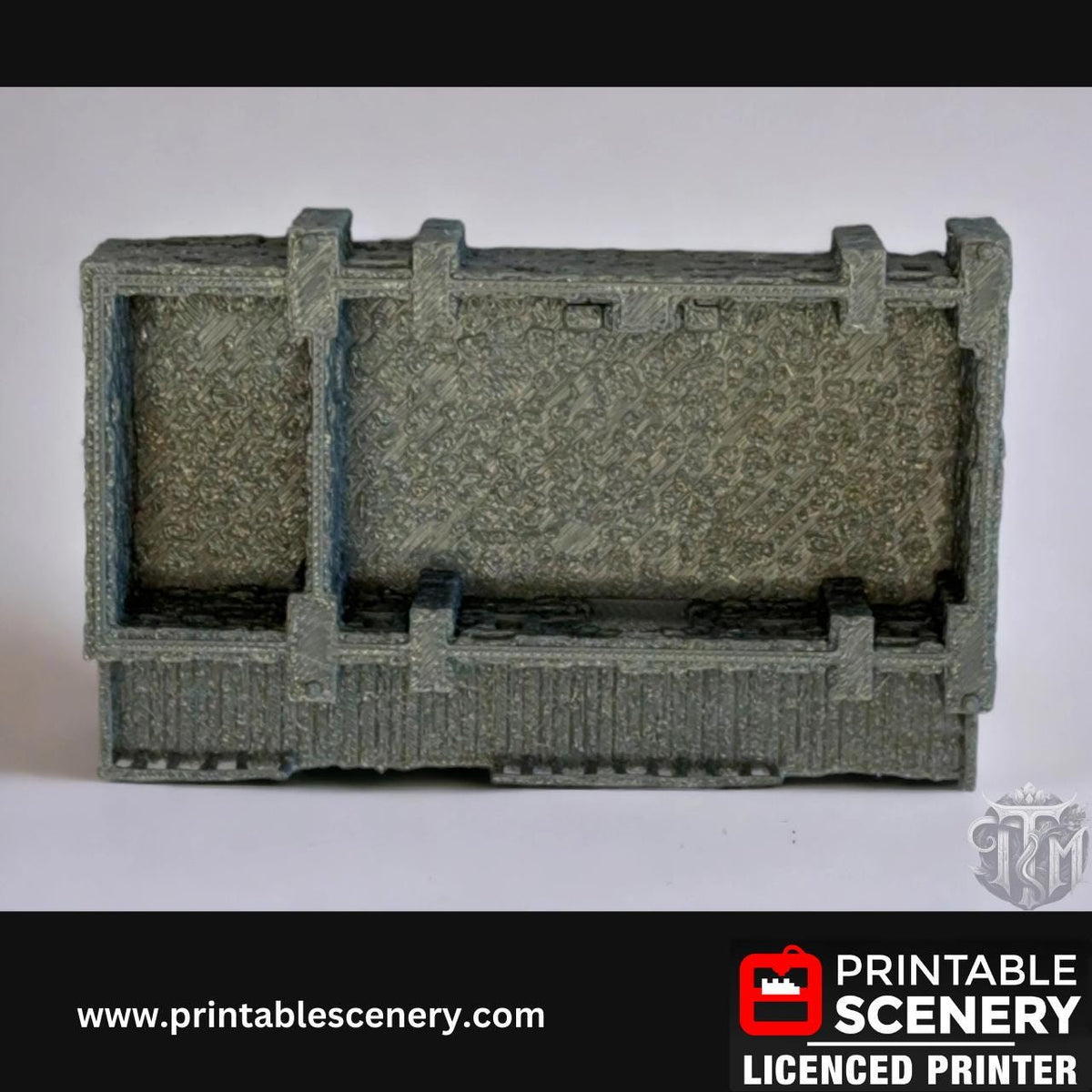 Medieval Stone Castle - Black Rock Barracks, Terrain for DND and Tabletop Games, TTRPG, 28mm, 32mm, Country and King, fort