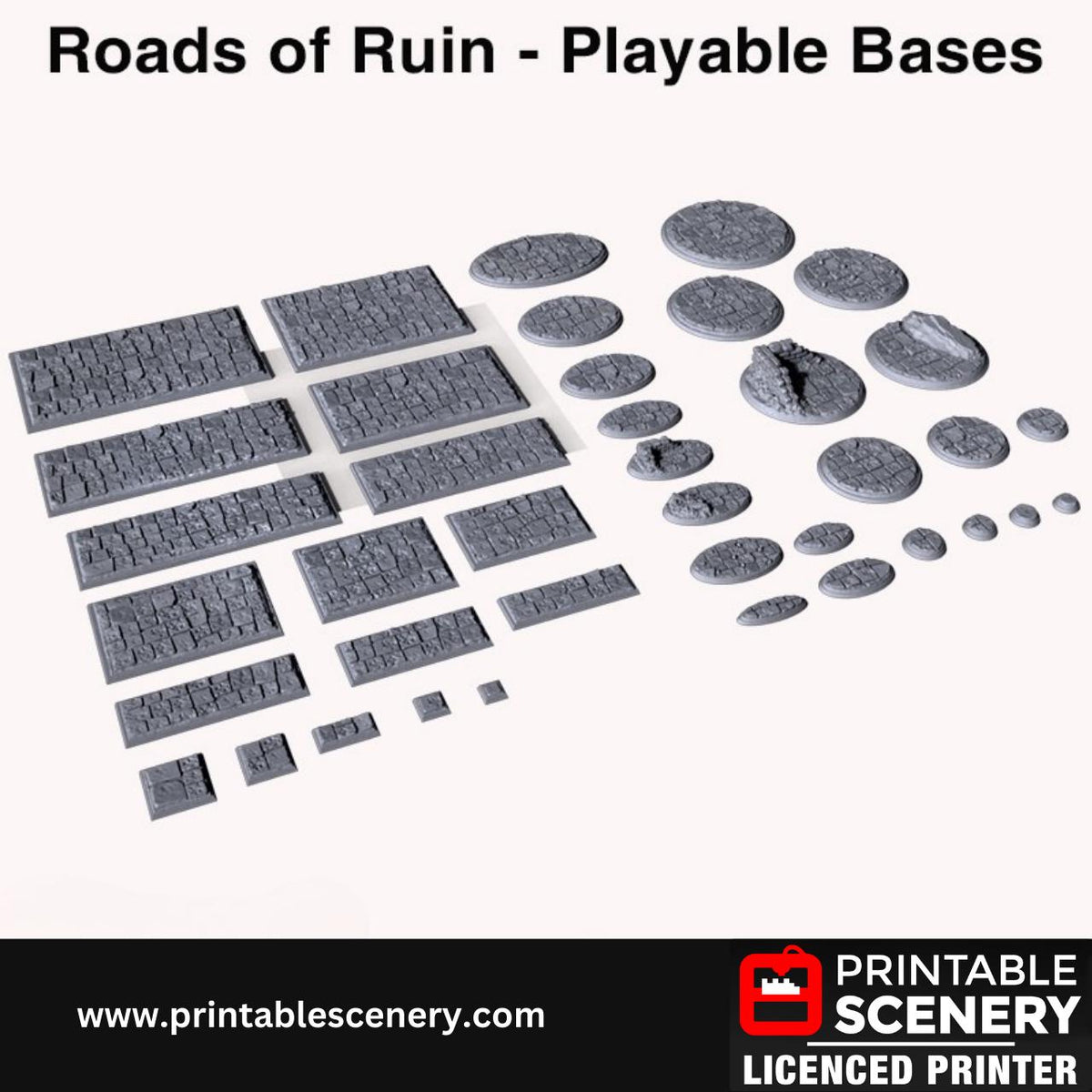 Tabletop Miniature Bases, Scatter, Modular Miniature Bases, Multiple Scales, Gaming Accessories, Model Display, DND, Dungeon, Dragon, Custom