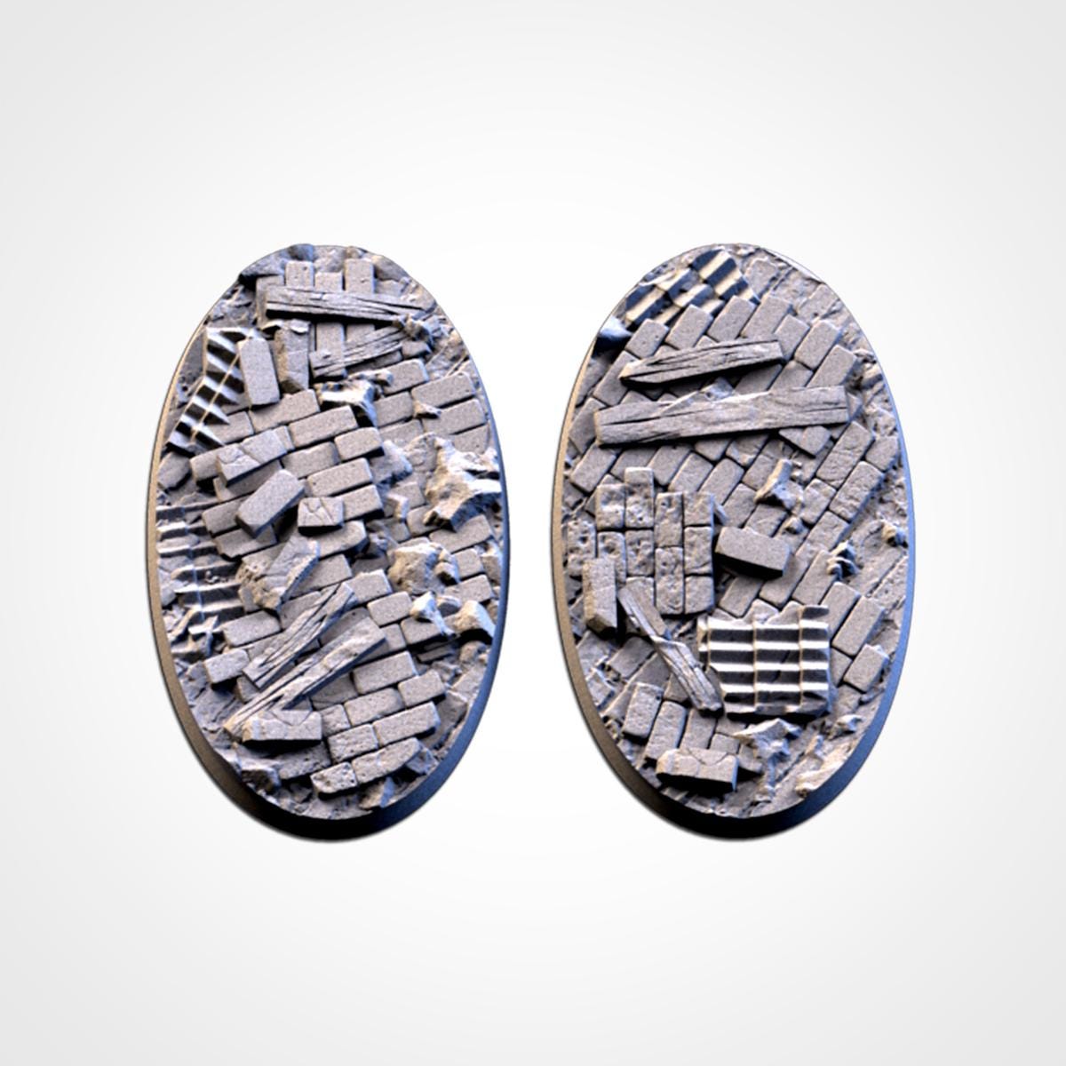 Ruined Factory Bases | Txarli Factory | Round/Oval | Miniature | Resin Print | Mini