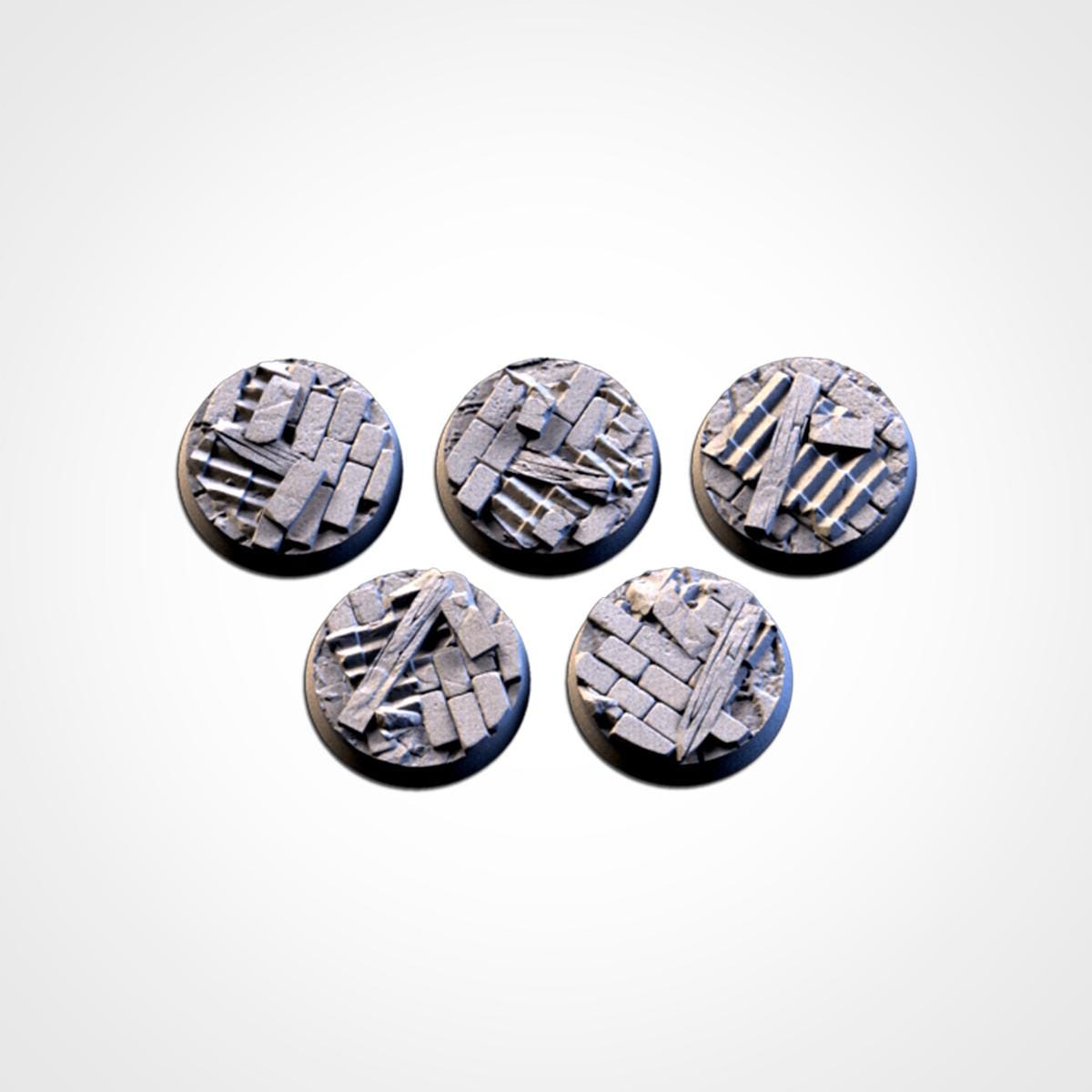 Ruined Factory Bases | Txarli Factory | Round/Oval | Miniature | Resin Print | Mini