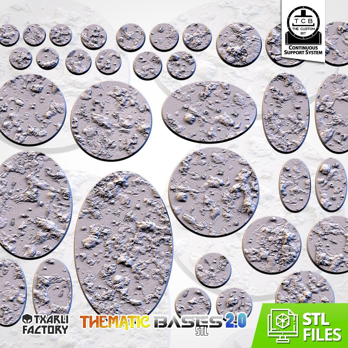 Swamp Bases | Txarli Factory | Round/Oval | Miniature | Resin Print | Mini