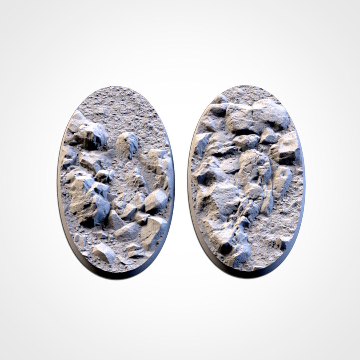 Stony Desert Bases | Txarli Factory | Round/Oval | Miniature | Resin Print | Mini