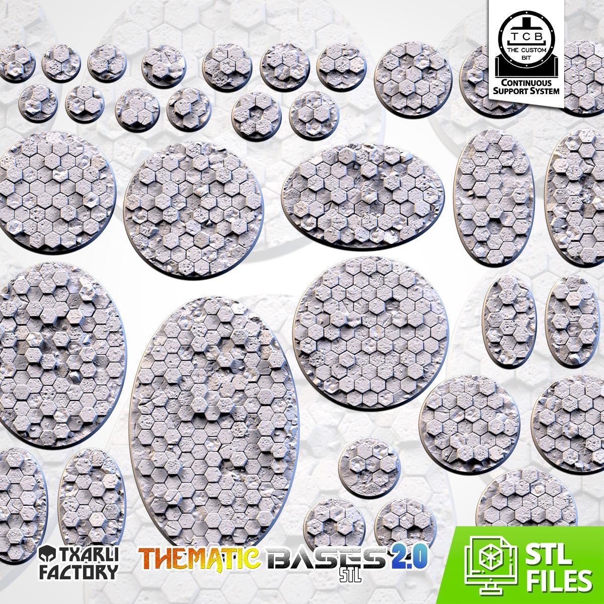 Basaltic Bases | Txarli Factory | Round/Oval | Miniature | Resin Print | Mini