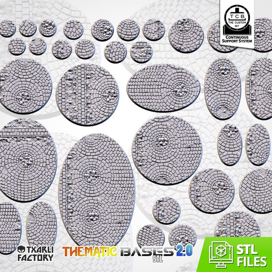 Medieval Road Bases | Txarli Factory | Round/Oval | Miniature | Resin Print | Mini