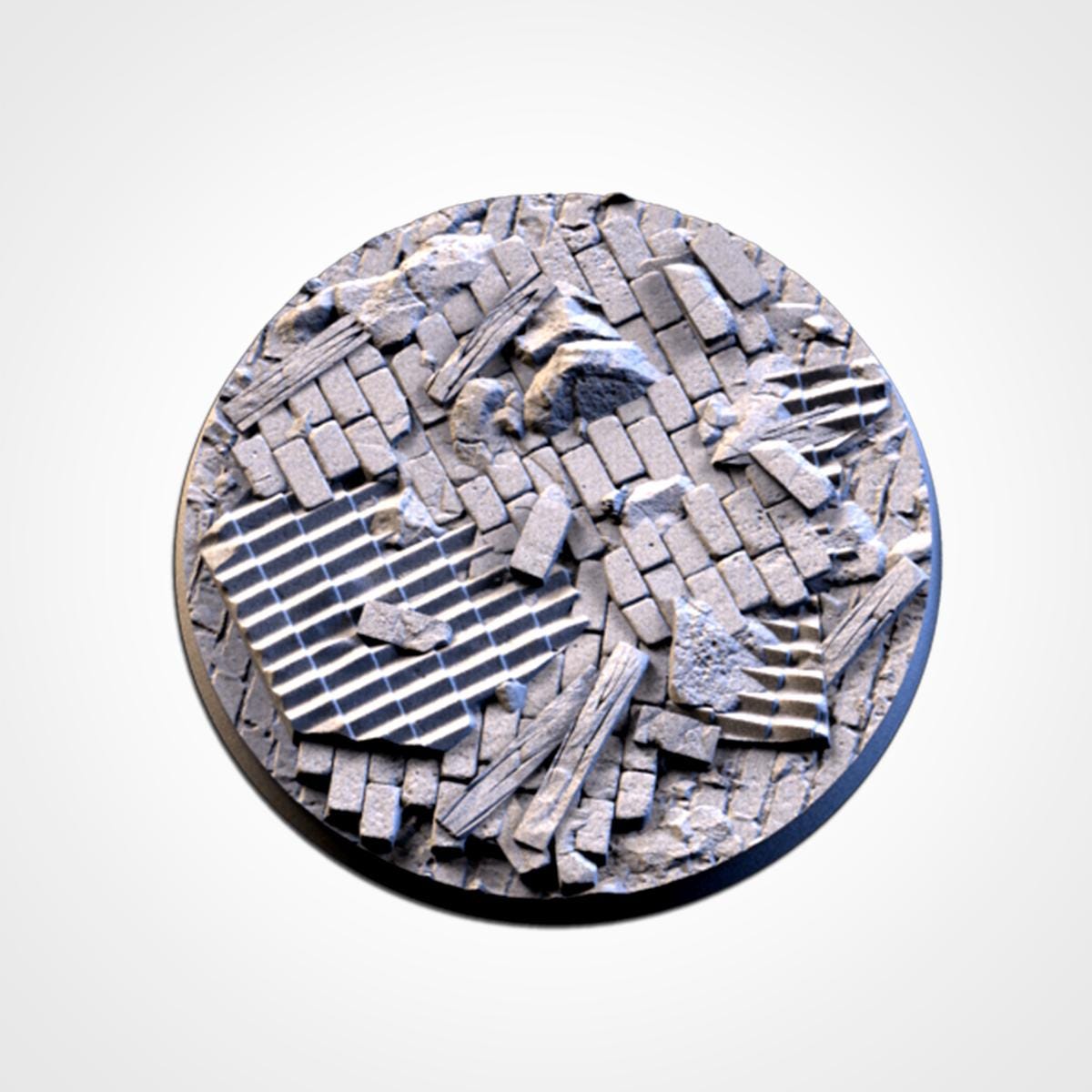 Ruined Factory Bases | Txarli Factory | Round/Oval | Miniature | Resin Print | Mini