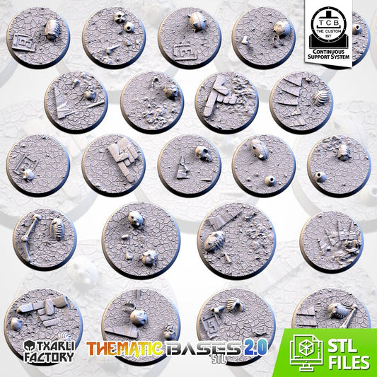 Fantasy Football Bases | Txarli Factory | Round/Oval | Miniature | Resin Print | Mini