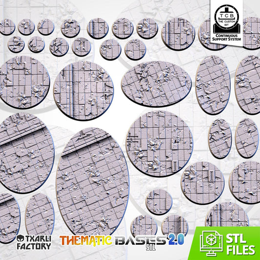 Ruined Palace Bases | Txarli Factory | Round/Oval | Miniature | Resin Print | Mini