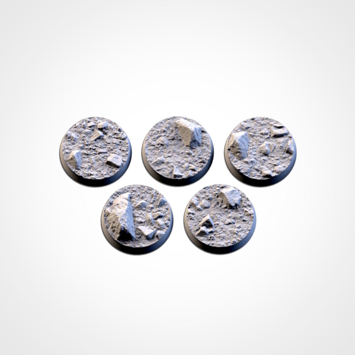 Stony Desert Bases | Txarli Factory | Round/Oval | Miniature | Resin Print | Mini