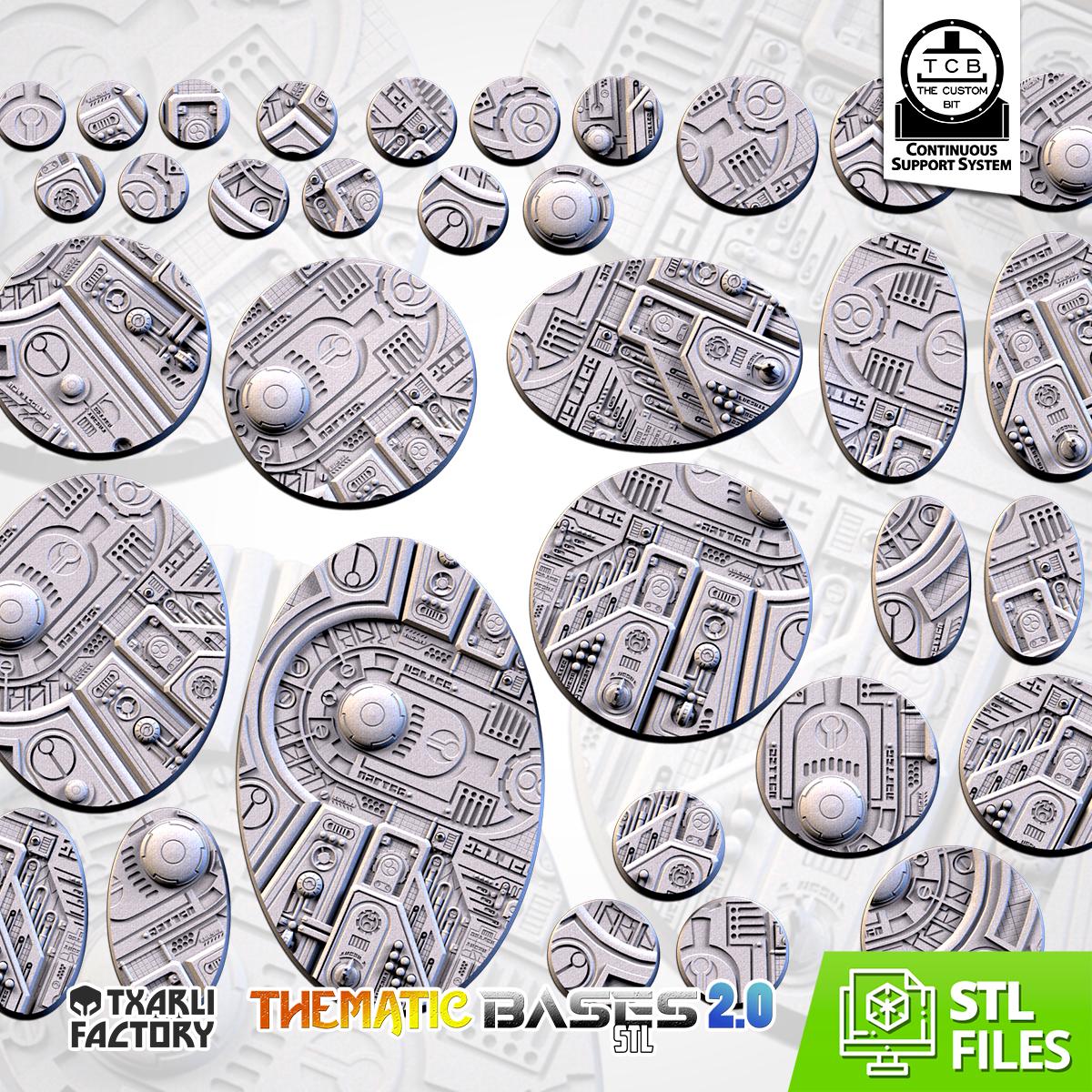 Xeno City Bases | Txarli Factory | Round/Oval | Miniature | Resin Print | Mini