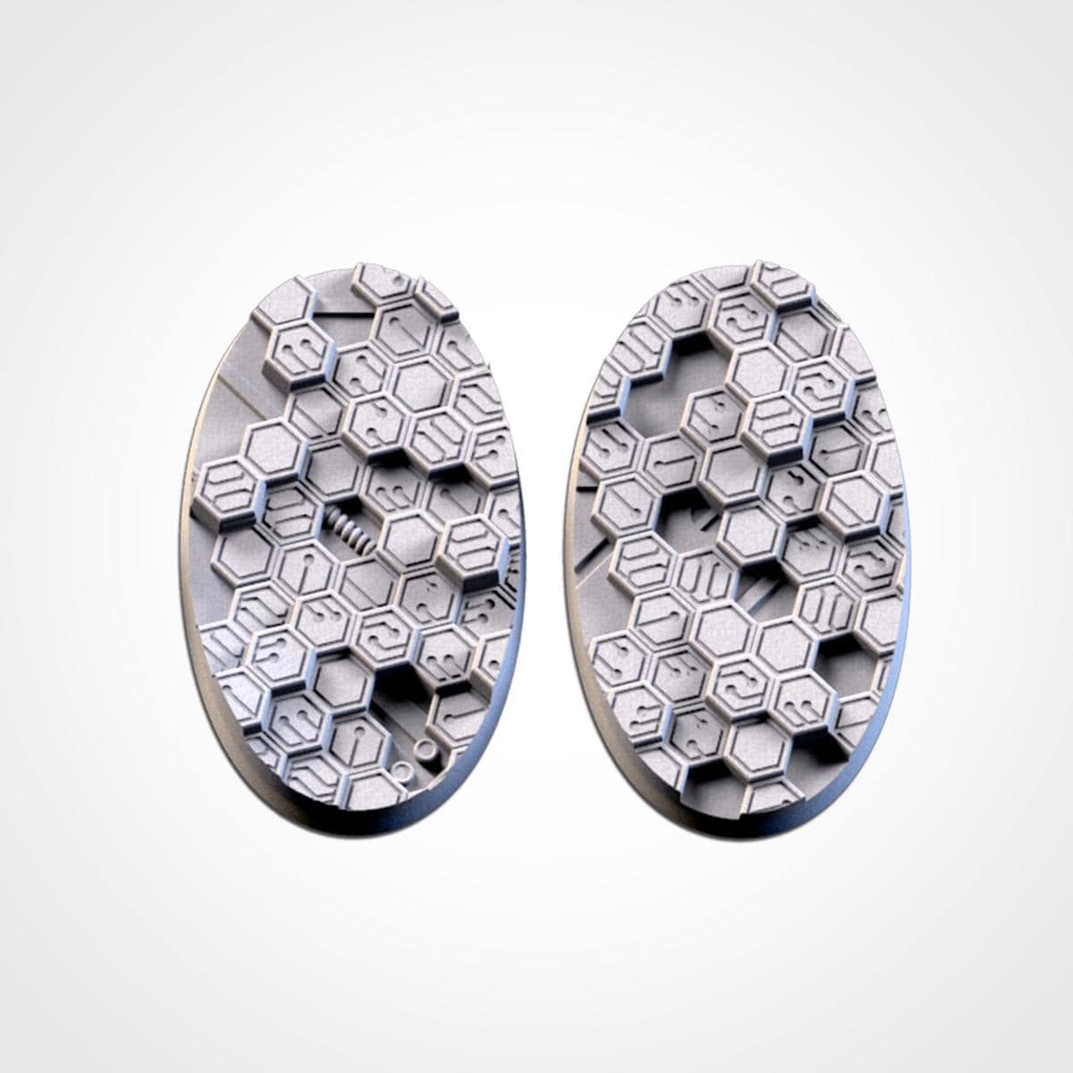 Cyberhex Bases | Txarli Factory | Round/Oval | Miniature | Resin Print | Mini