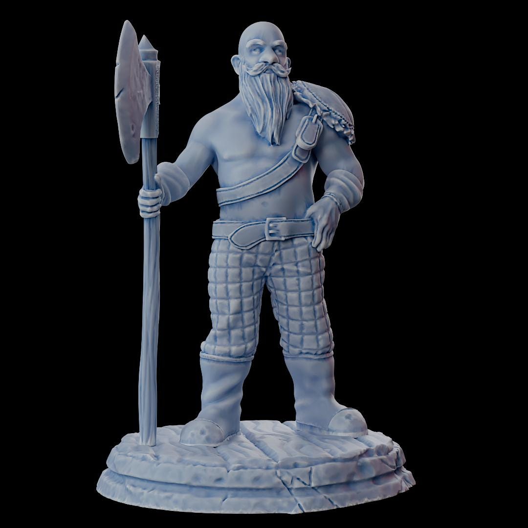 Clash of Kings Dwarf 3 – 32mm Resin Miniature | D&D 3D Printed Figure Fantasy