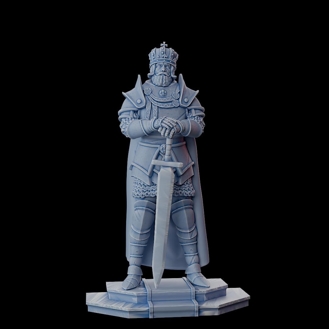 Clash of Kings Royal King – 32mm Resin Miniature | D&D 3D Printed Figure Fantasy