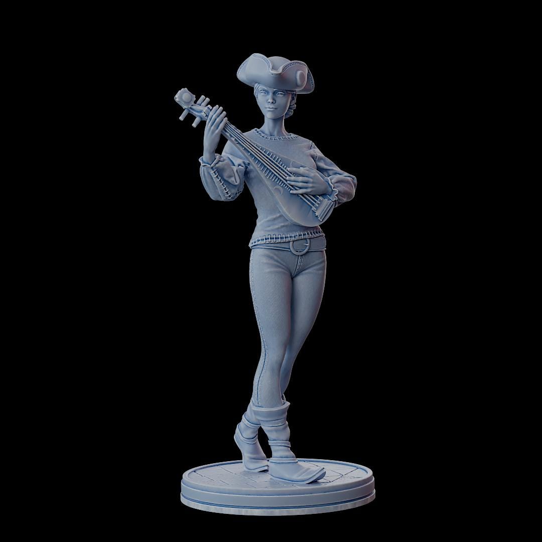 Clash of Kings Pirate Muse – 32mm Resin Miniature | D&D 3D Printed Figure Fantasy