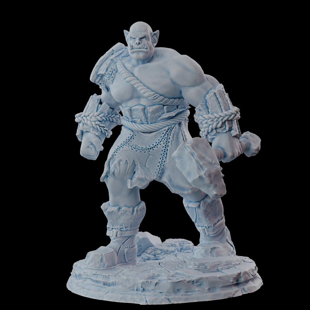 Clash of Kings Orc 1 – 32mm Resin Miniature | D&D 3D Printed Figure Fantasy