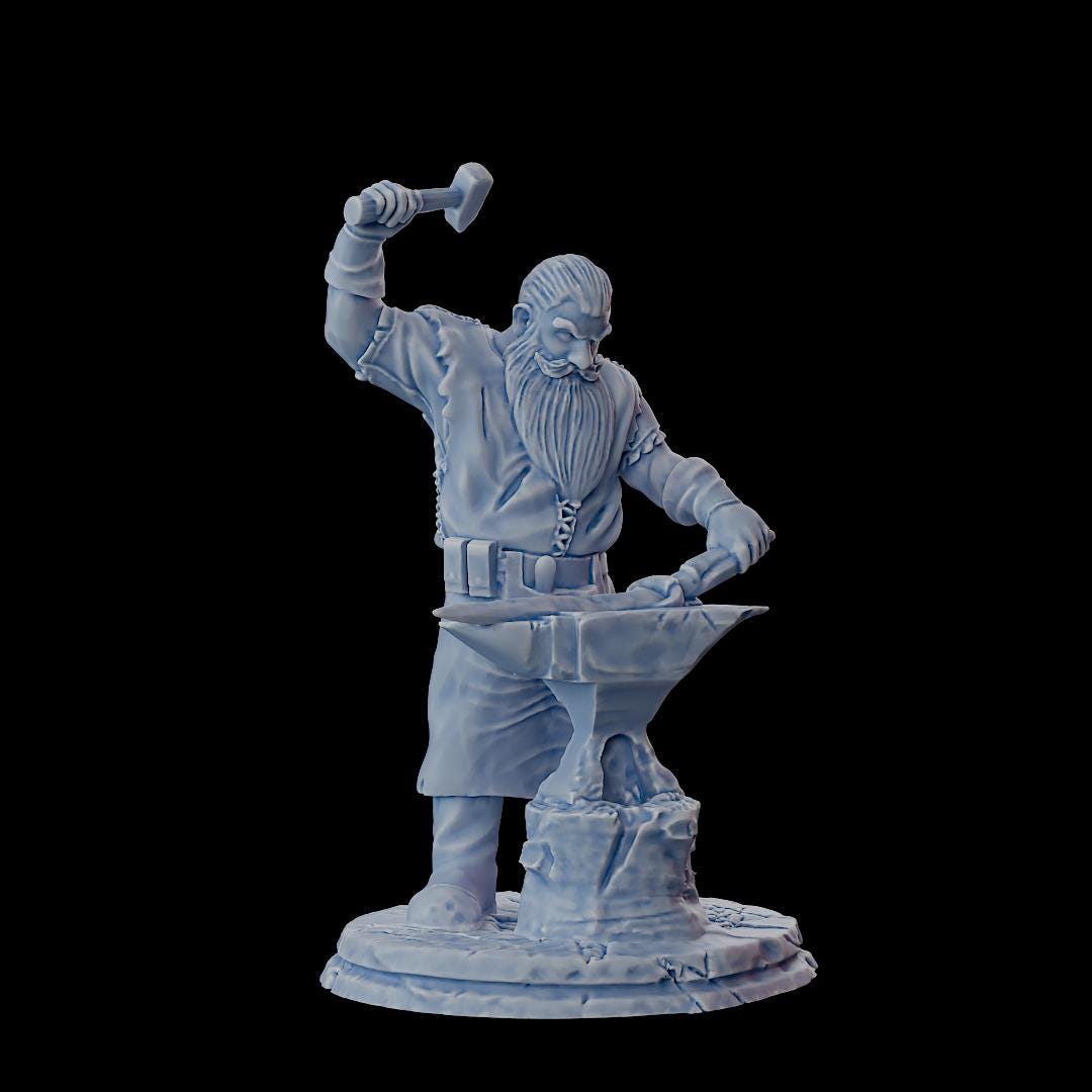 Clash of Kings Dwarf 1 – 32mm Resin Miniature | D&D 3D Printed Figure Fantasy