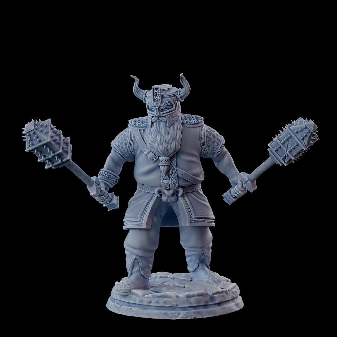 Clash of Kings Dwarf 5 – 32mm Resin Miniature | D&D 3D Printed Figure Fantasy