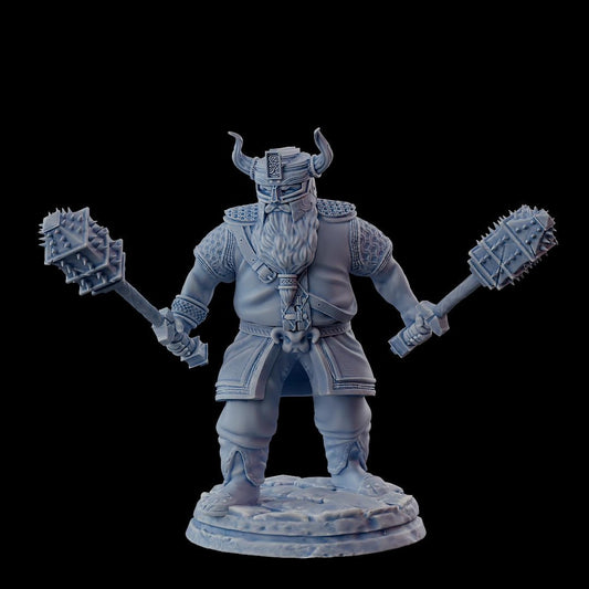 Clash of Kings Dwarf 5 – 32mm Resin Miniature | D&D 3D Printed Figure Fantasy