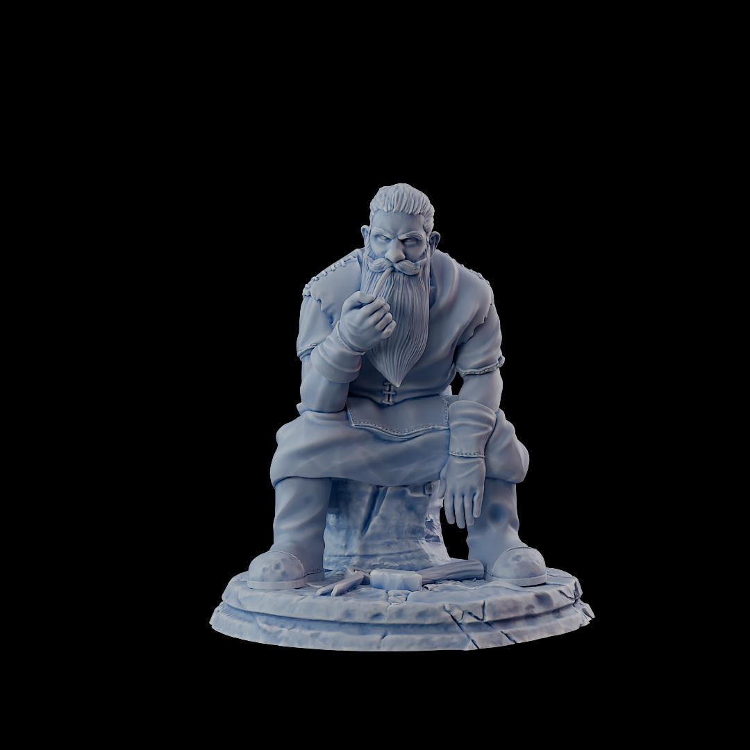 Clash of Kings Dwarf 7 – 32mm Resin Miniature | D&D 3D Printed Figure Fantasy